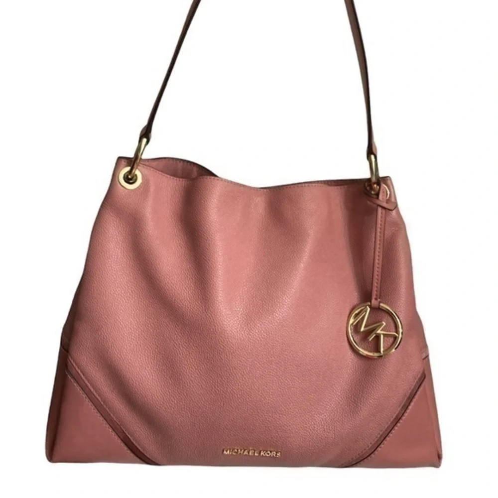 Michael kors pink pebbled leather Nicole bag